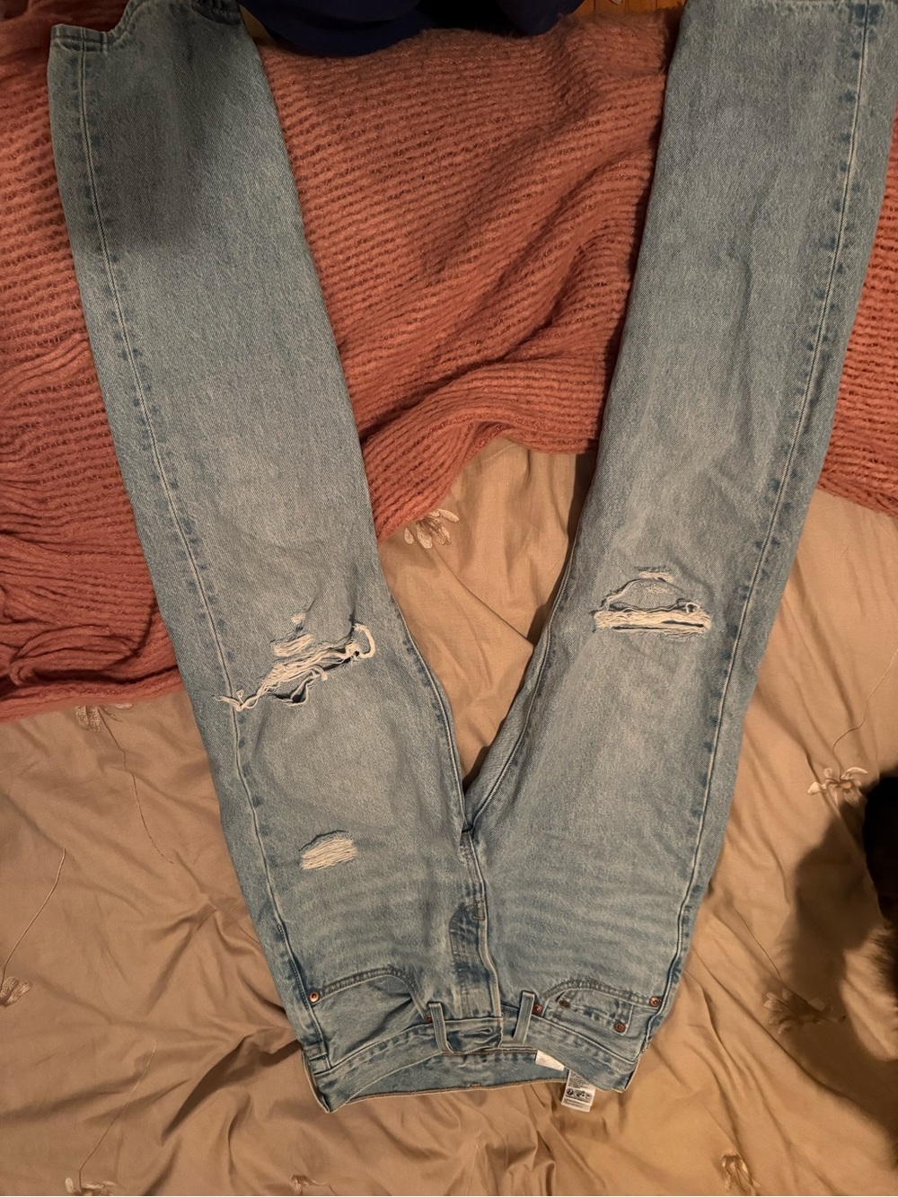 Light Blue Distressed Jeans